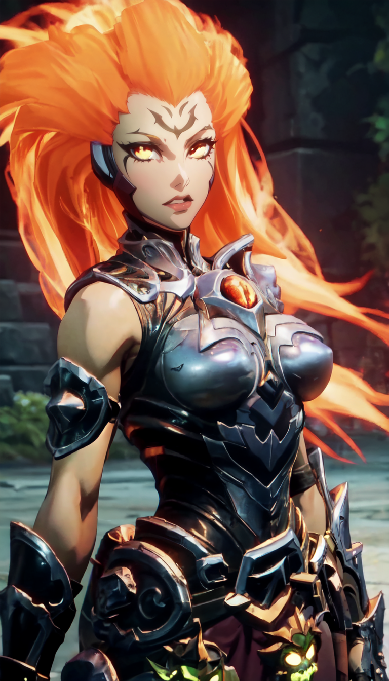 00020-GAME_glowing_ownwaifu,www.ownwaifu.com,_long hair,(orange hair_1.2), fiery hair,white eyes, lips,breasts,makeup,lipstick,dark sk-2023-09-19-OwnWaifu_AnyAnime.png